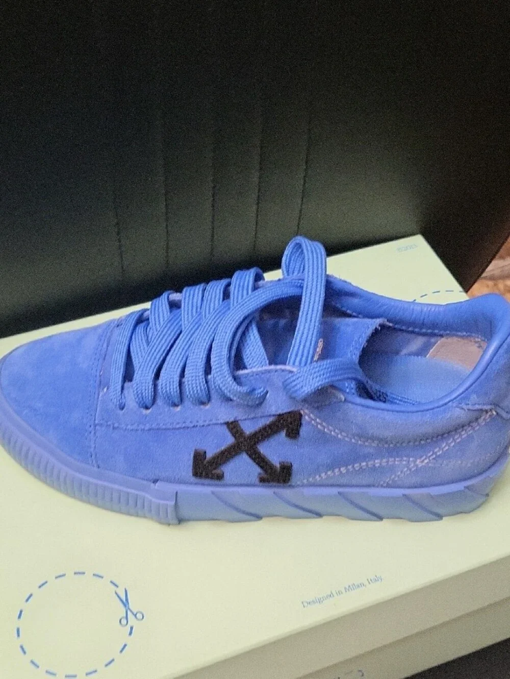 Off-White Blue Suede Sneakers